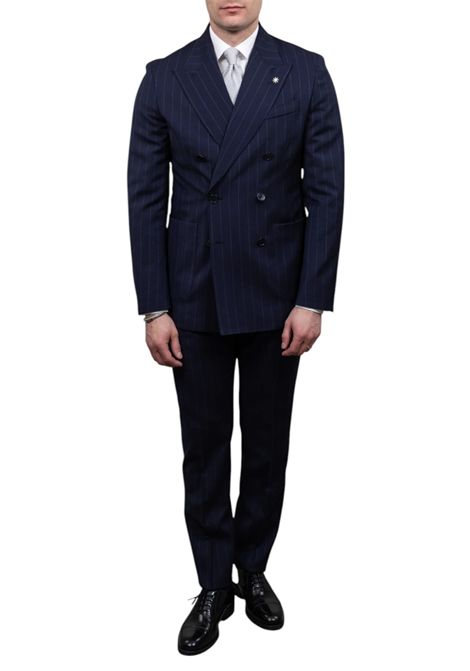 Abito doppiopetto gessato MANUEL RITZ | Abiti | 3832A3738 25313289